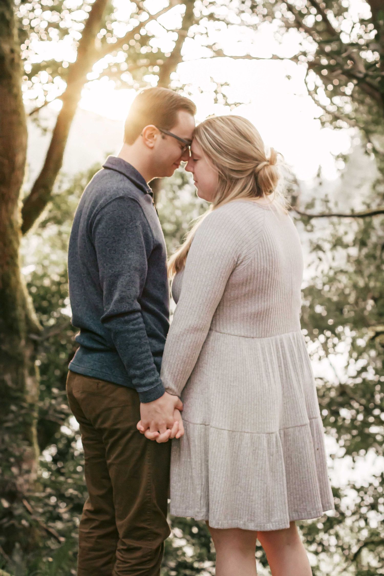 Sweet image of couple during their engagement photoshoot