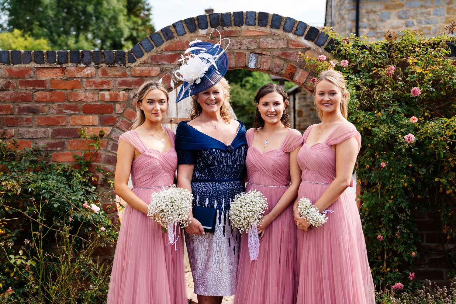 The bridal party at a Blackwell Grange wedding