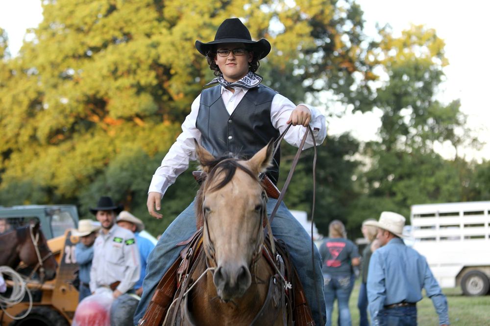 Kole Minor at the Clermont Lions Club Rodeo