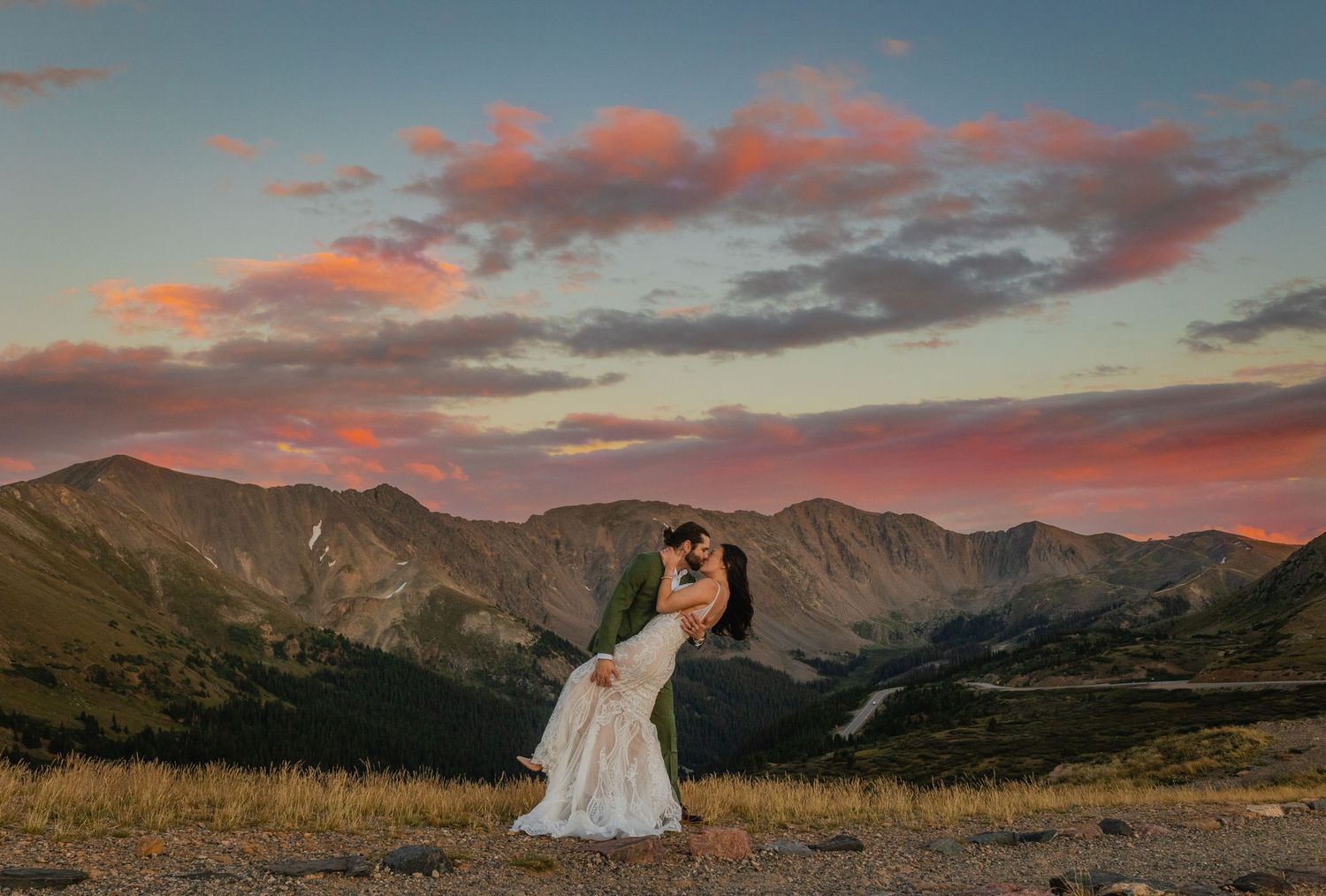 Behind-the-scenes snapshot of a dedicated elopement photographer documenting an intimate ceremony in the Colorado wilder