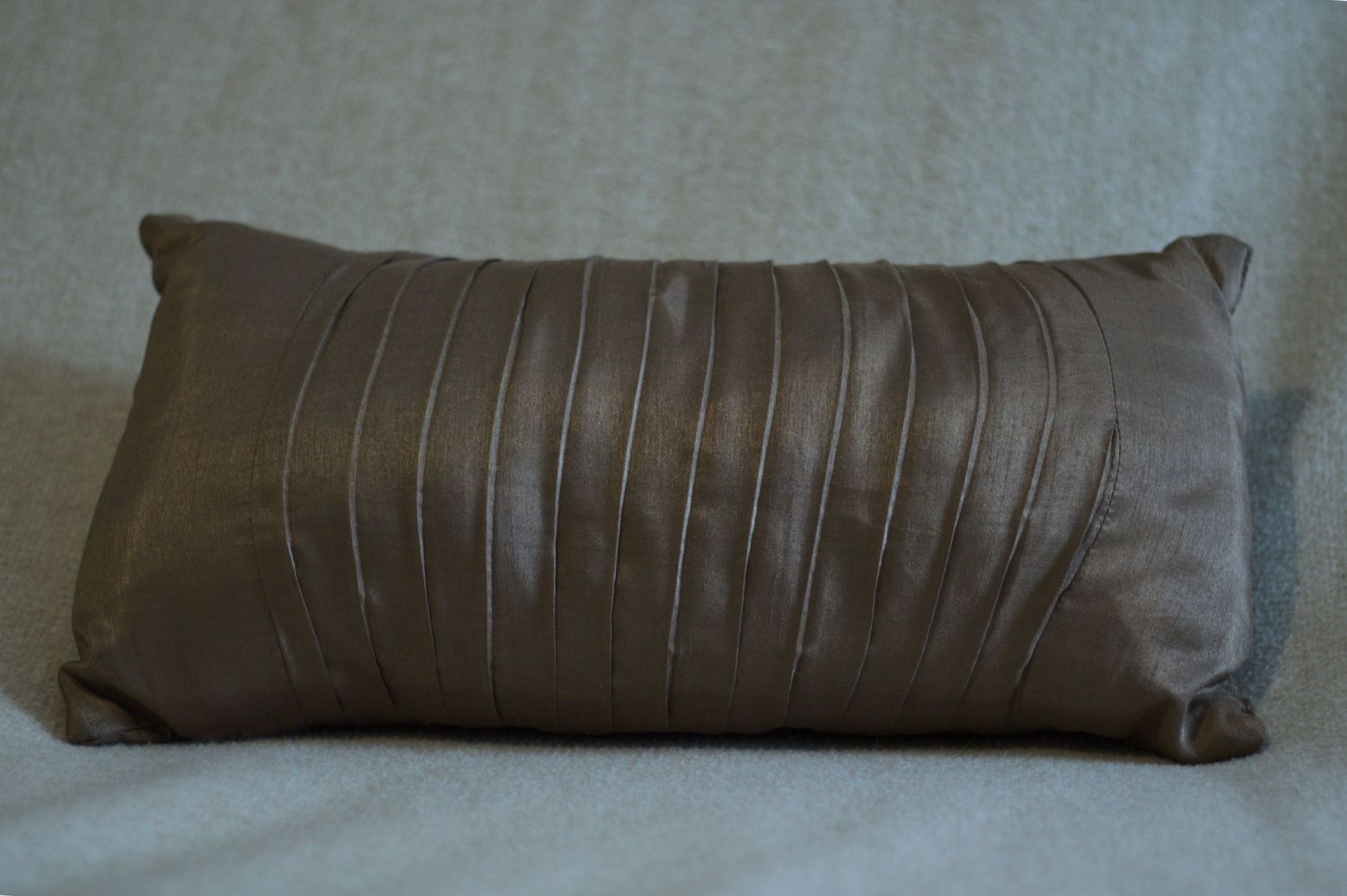 Brown Satin Pillow
