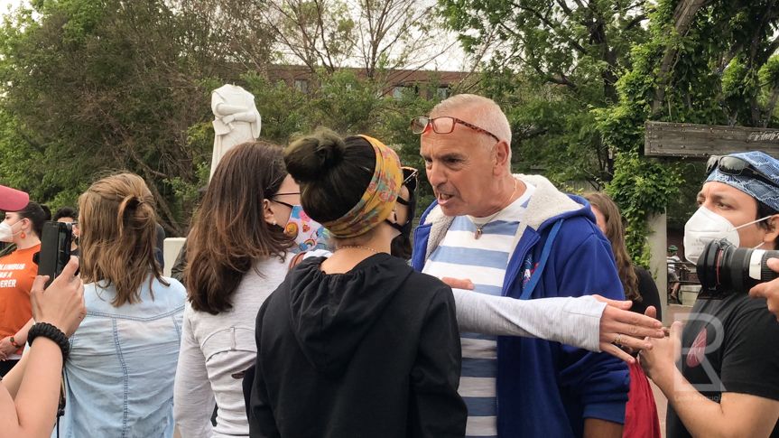 Headed verbal altercation after Christopher Columbus Statue in Boston's North End was vandalized