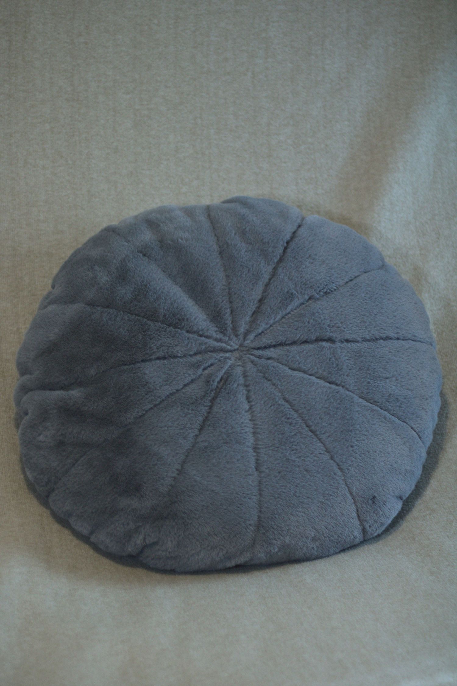 Grey Round Pillow