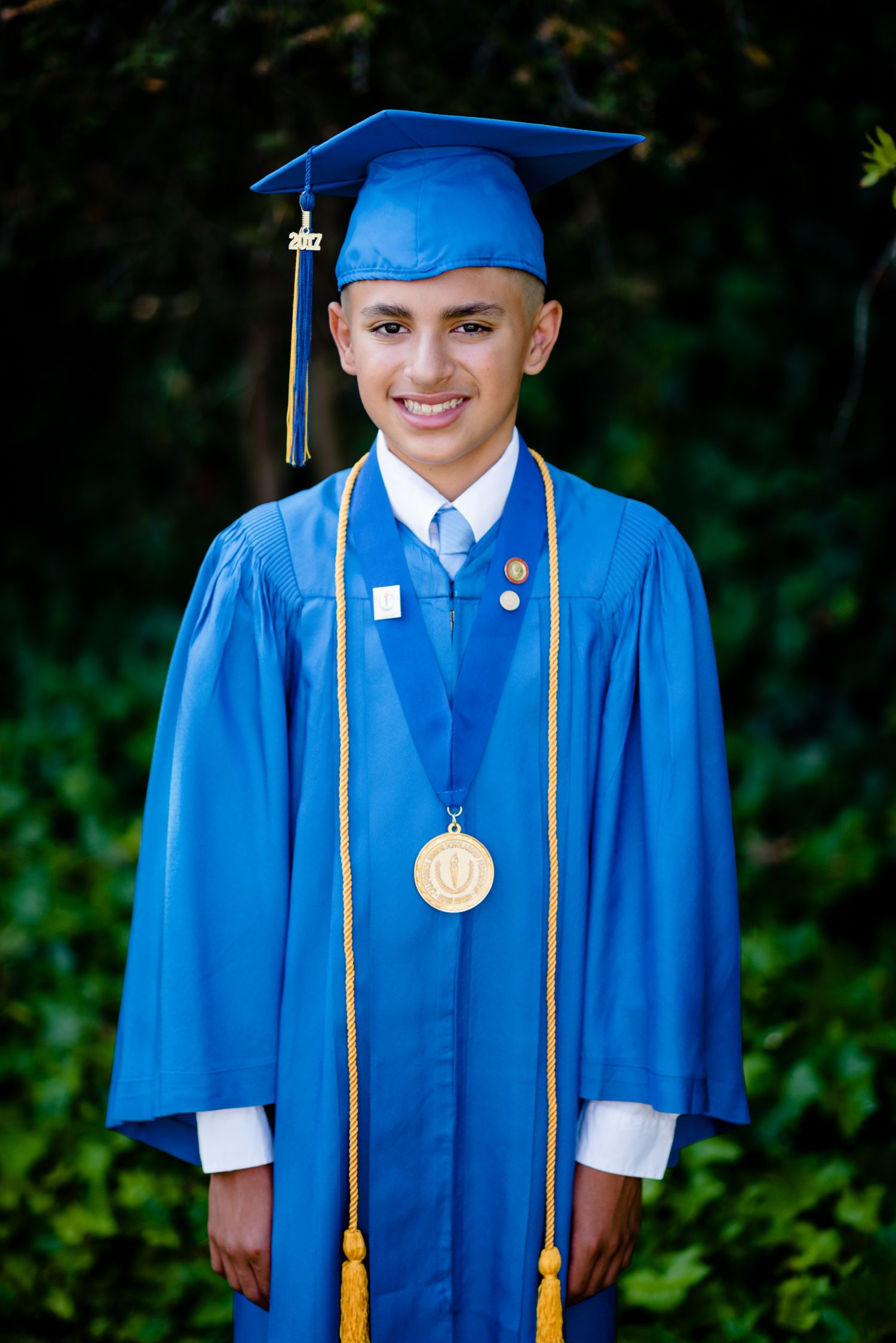 cap and gown photos, middle school grads