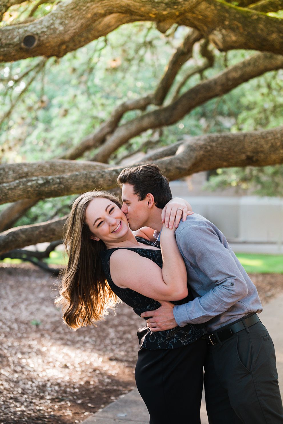 The Century Tree at Texas A&M University Engagement Photography