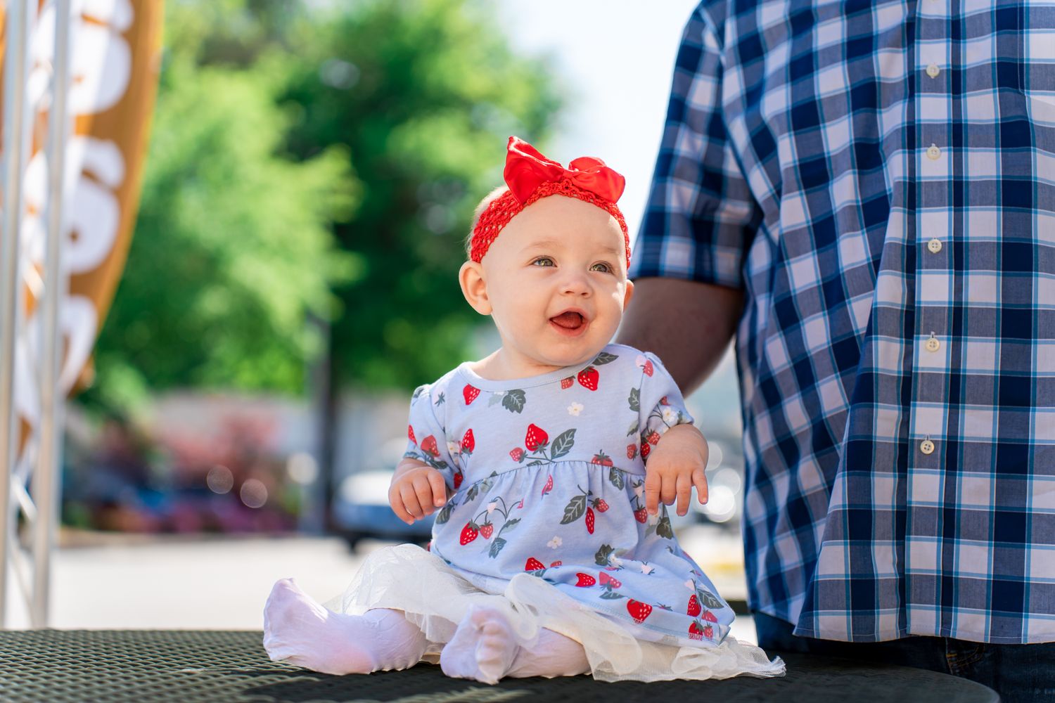 baby girl smiling