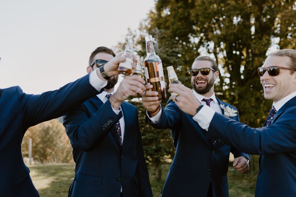The White Crow Venue Wedding Photographers Groomsmen