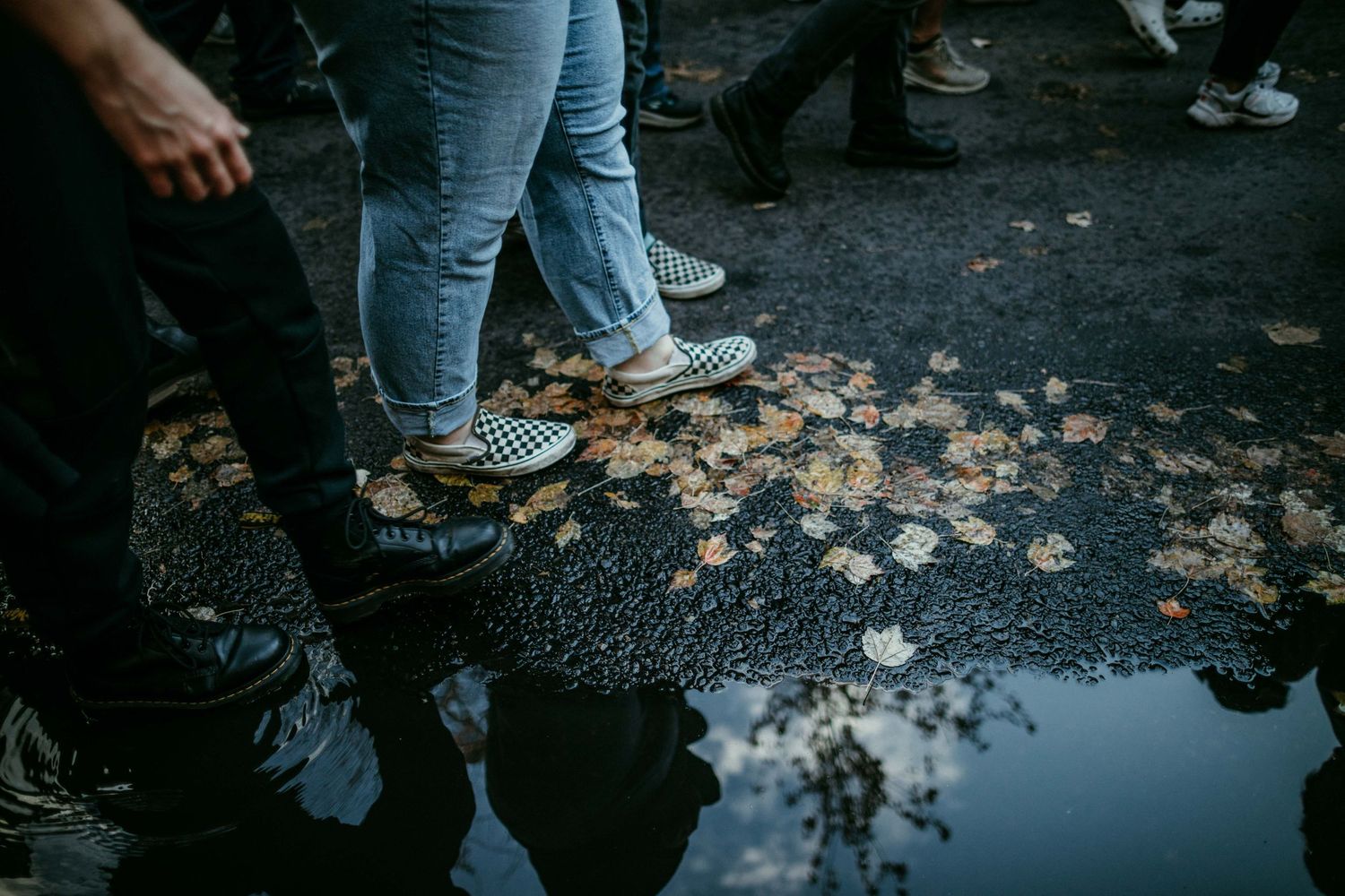 feet marching at protest portland oregon photojournalist
