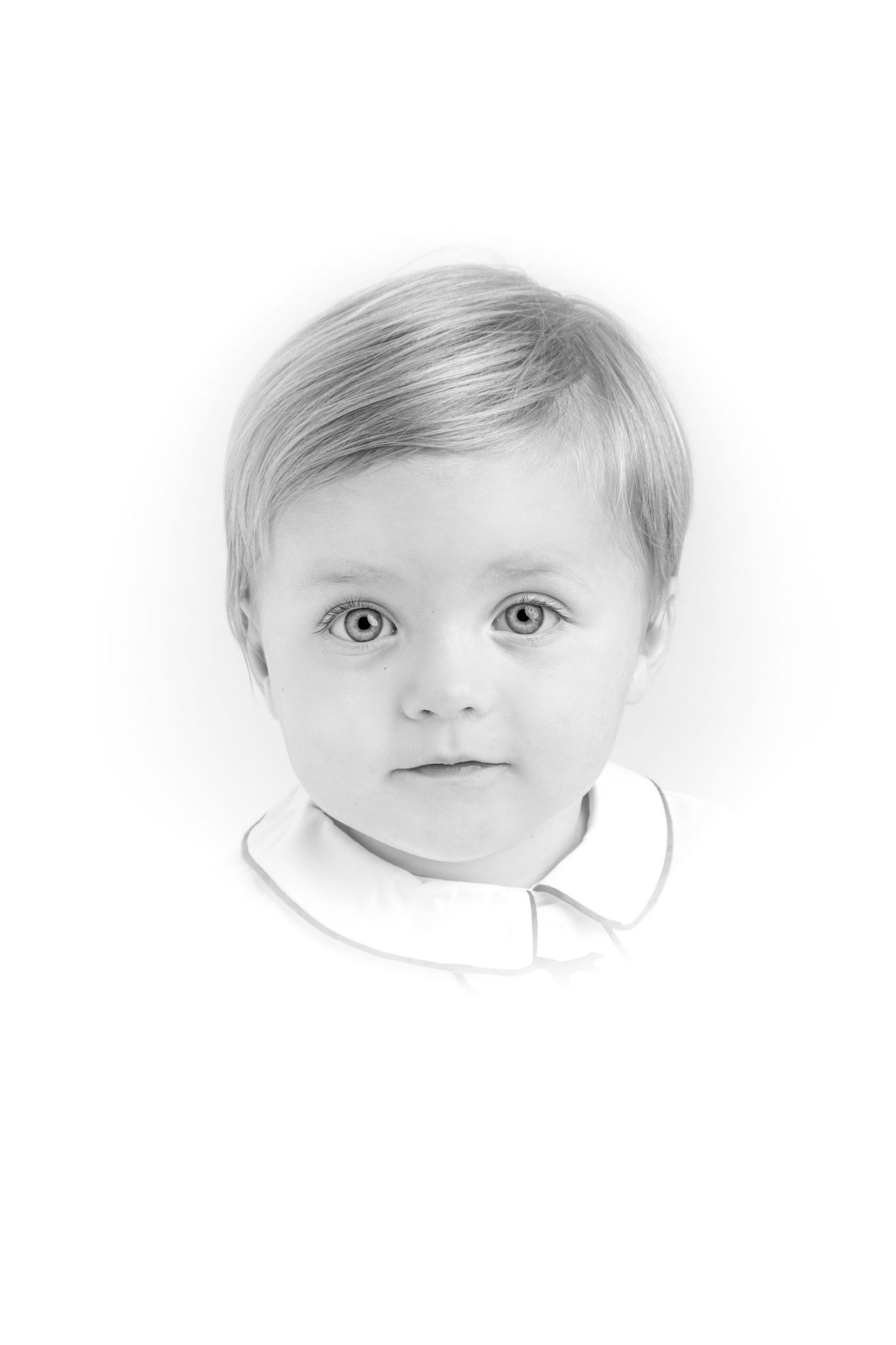 Child in Children's Heirloom black and white photo