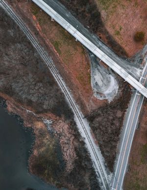 topdown drone picture Cumberland City TN
