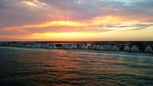 Top Sail NC at sunset by drone
