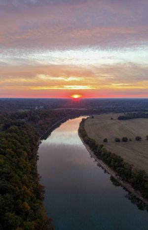 Instagram sunrise drone photo Clarksville TN