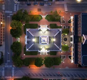top down Clarksville courthouse TN drone photo Jason Rawls