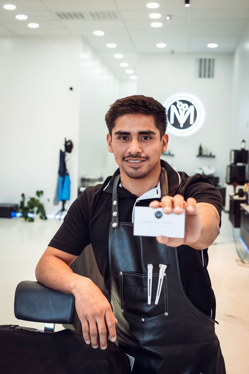 Professional Portraits of a Dallas Barber and Hairstylist in Richardson, Texas.