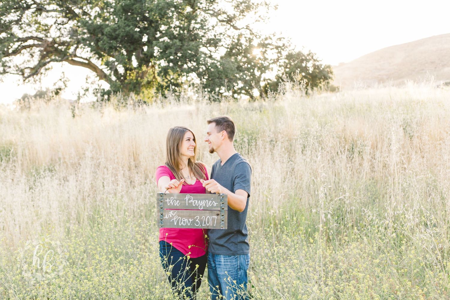 open field camarillo engagement photos