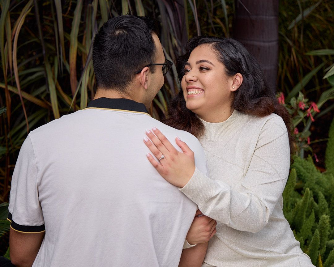 Engaged  romantic couple photo session