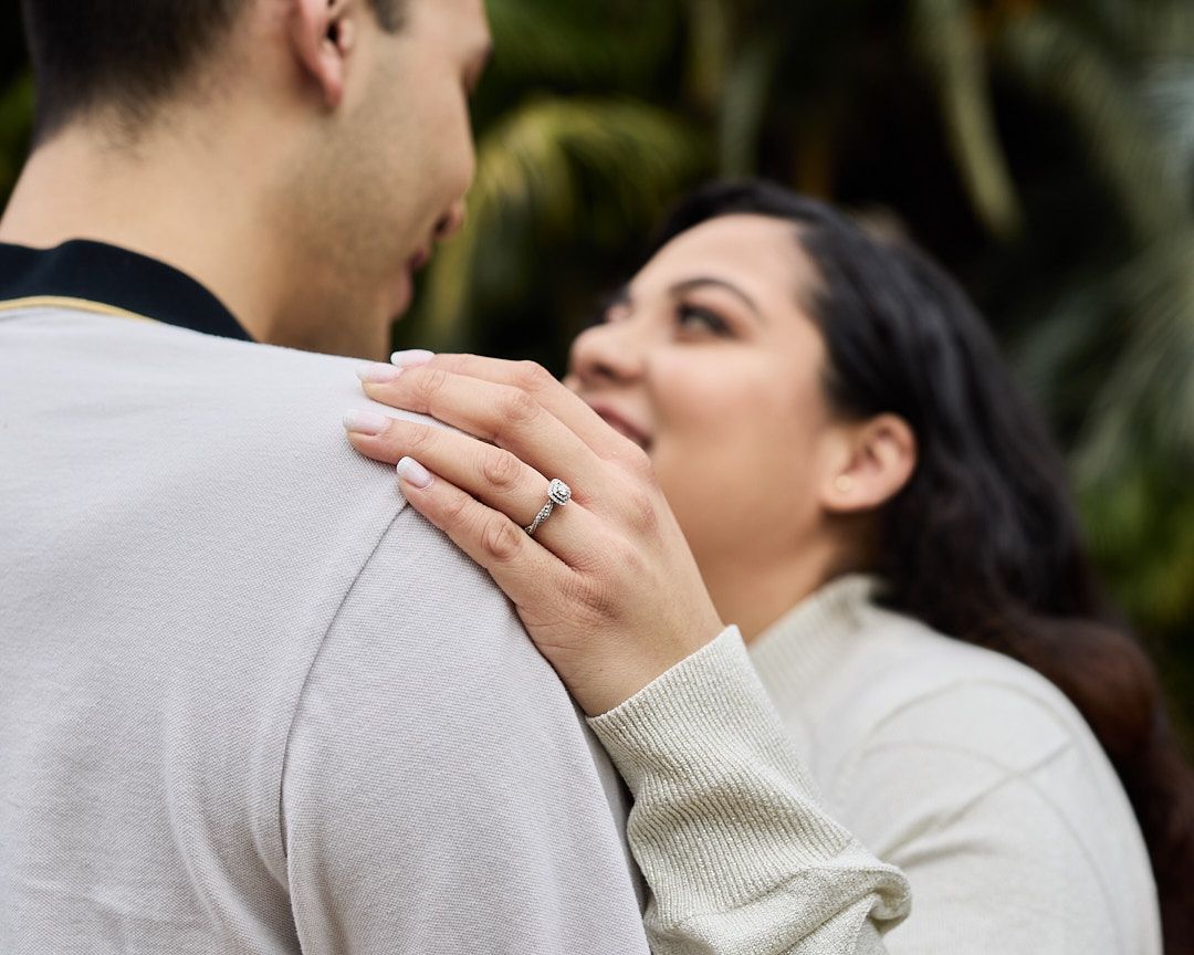 Engaged  romantic couple photo session