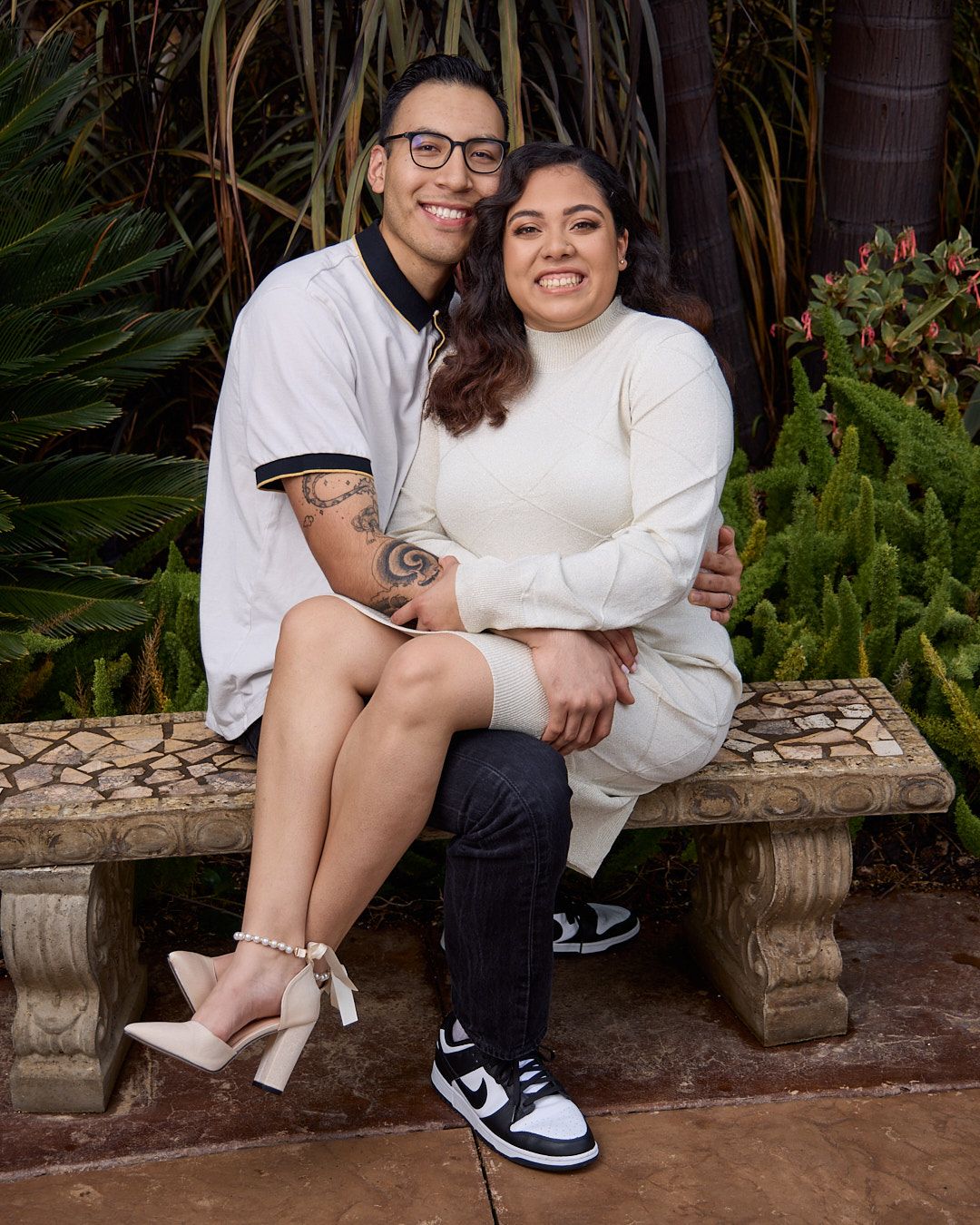 Engaged  romantic couple photo session