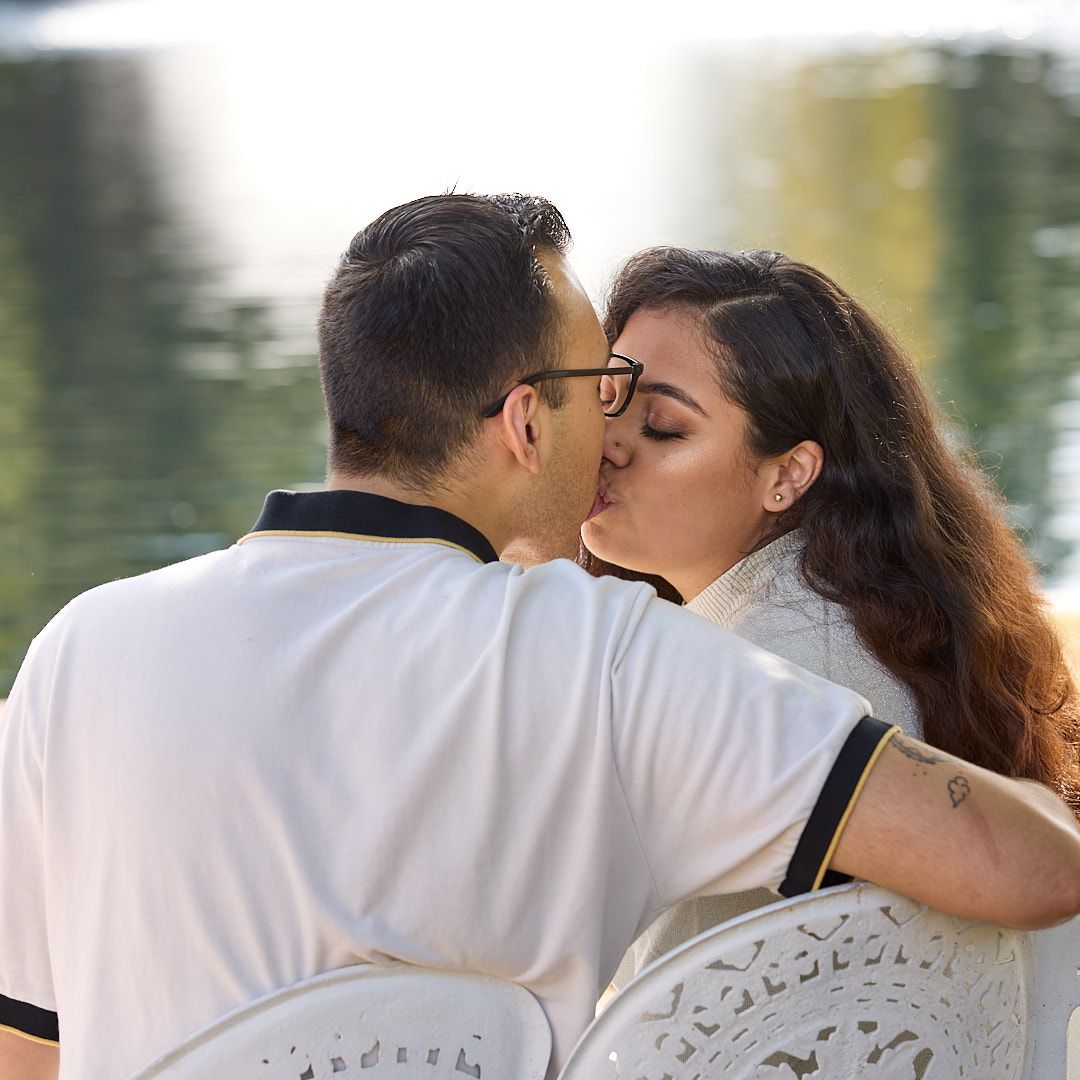 Engaged  romantic couple photo session