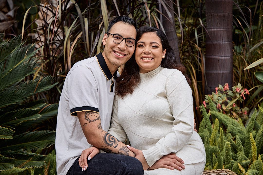 Engaged  romantic couple photo session