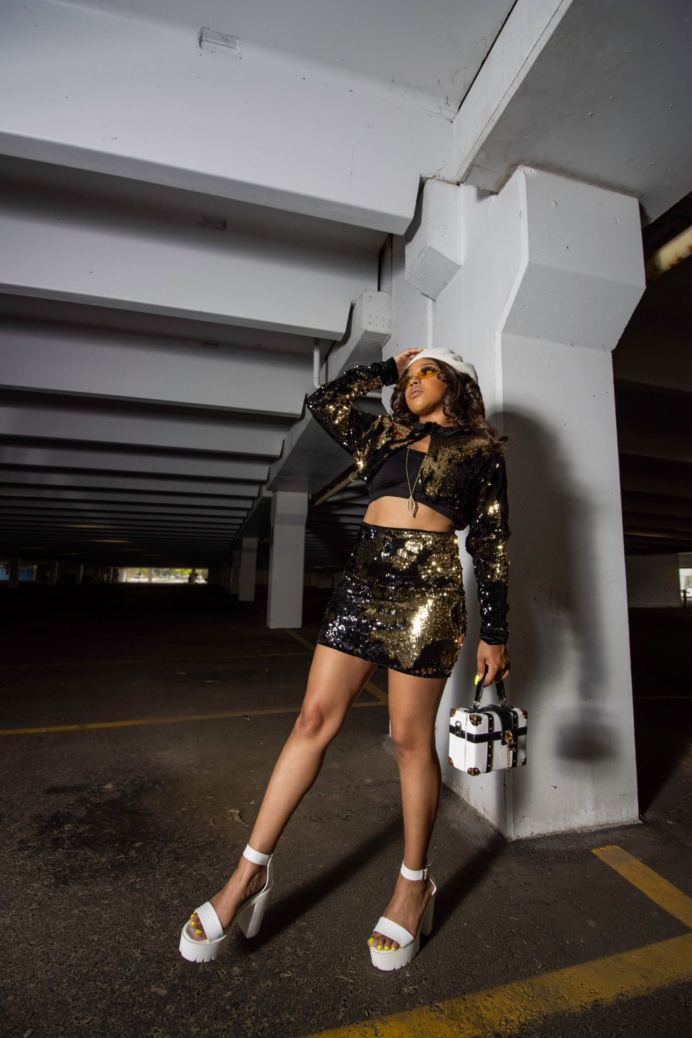 Editorial style fashion photoshoot out on location