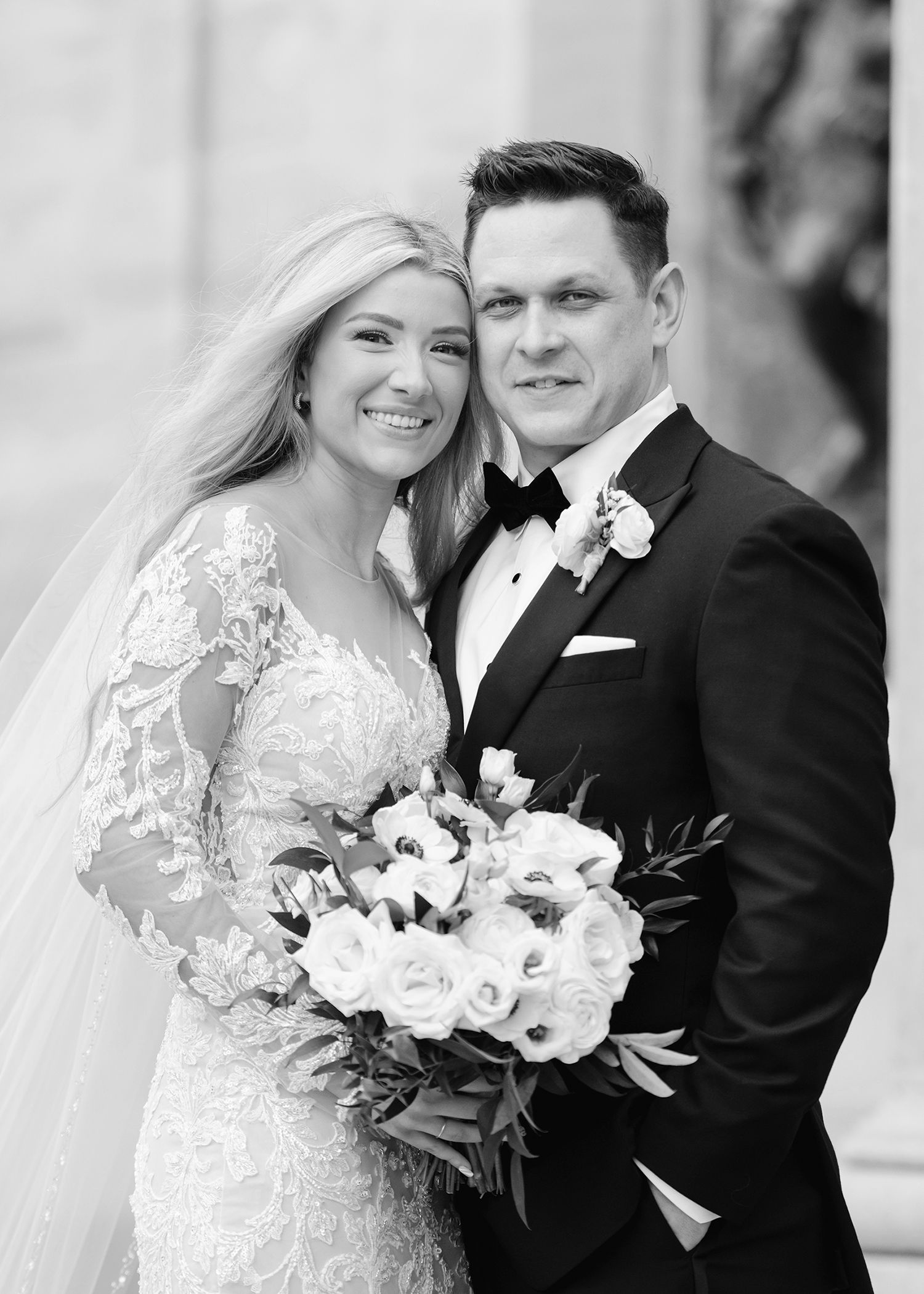 bride groom wedding photograph Rodin Museum