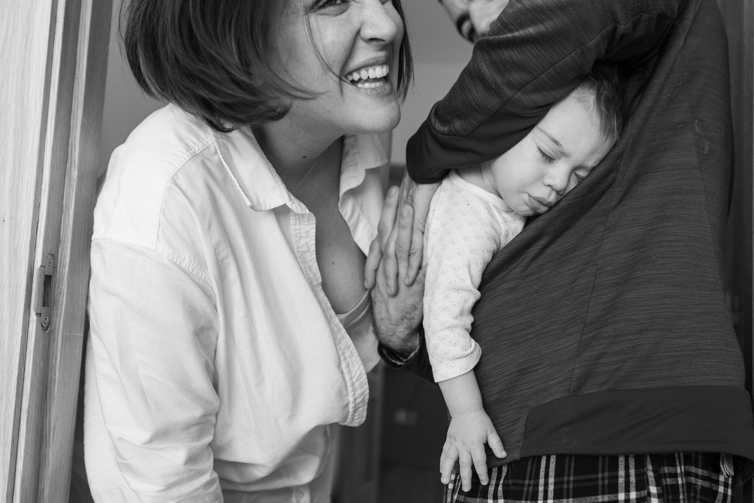 retrato de familia en casa