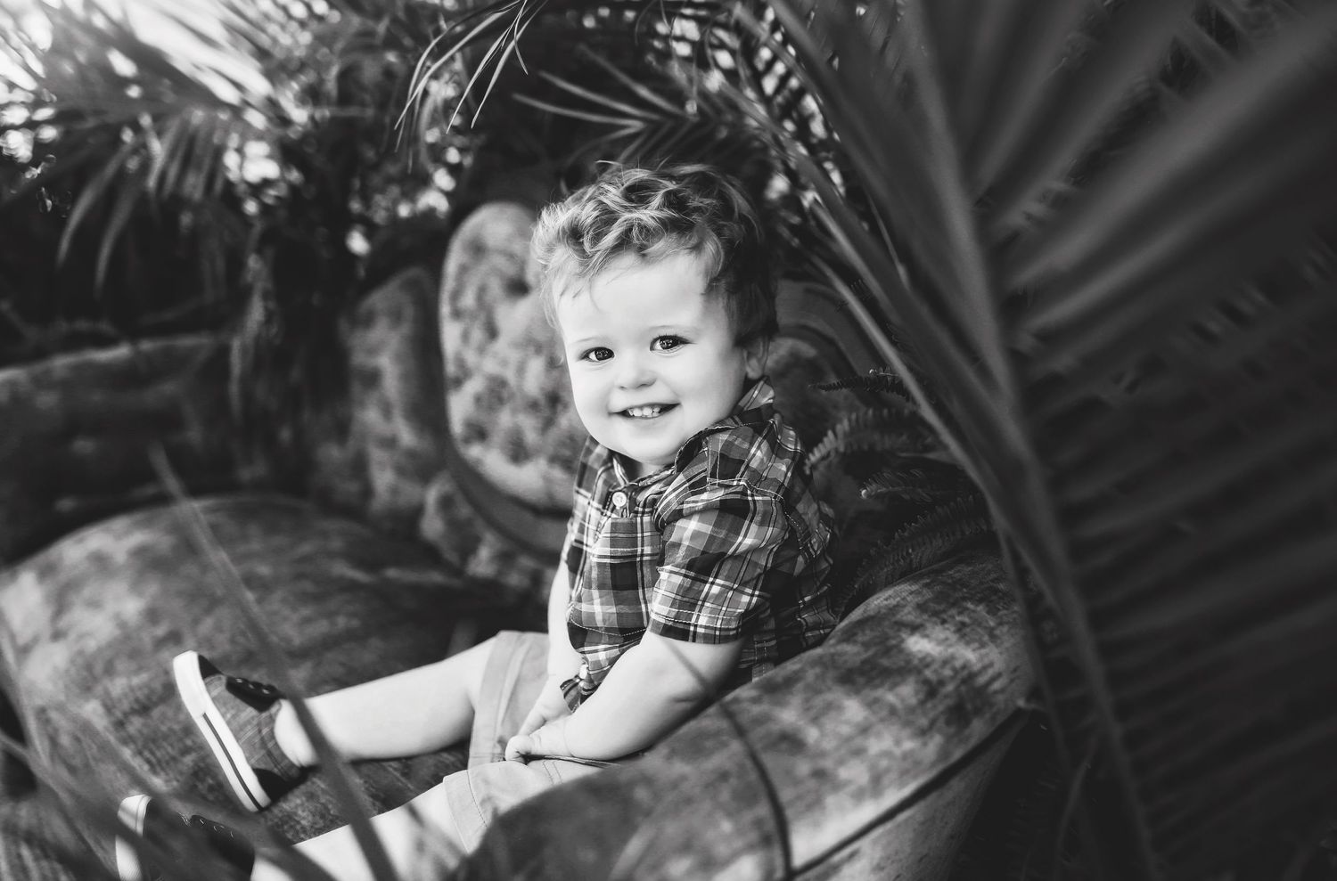Black and white close-up photographs showing different expressions.