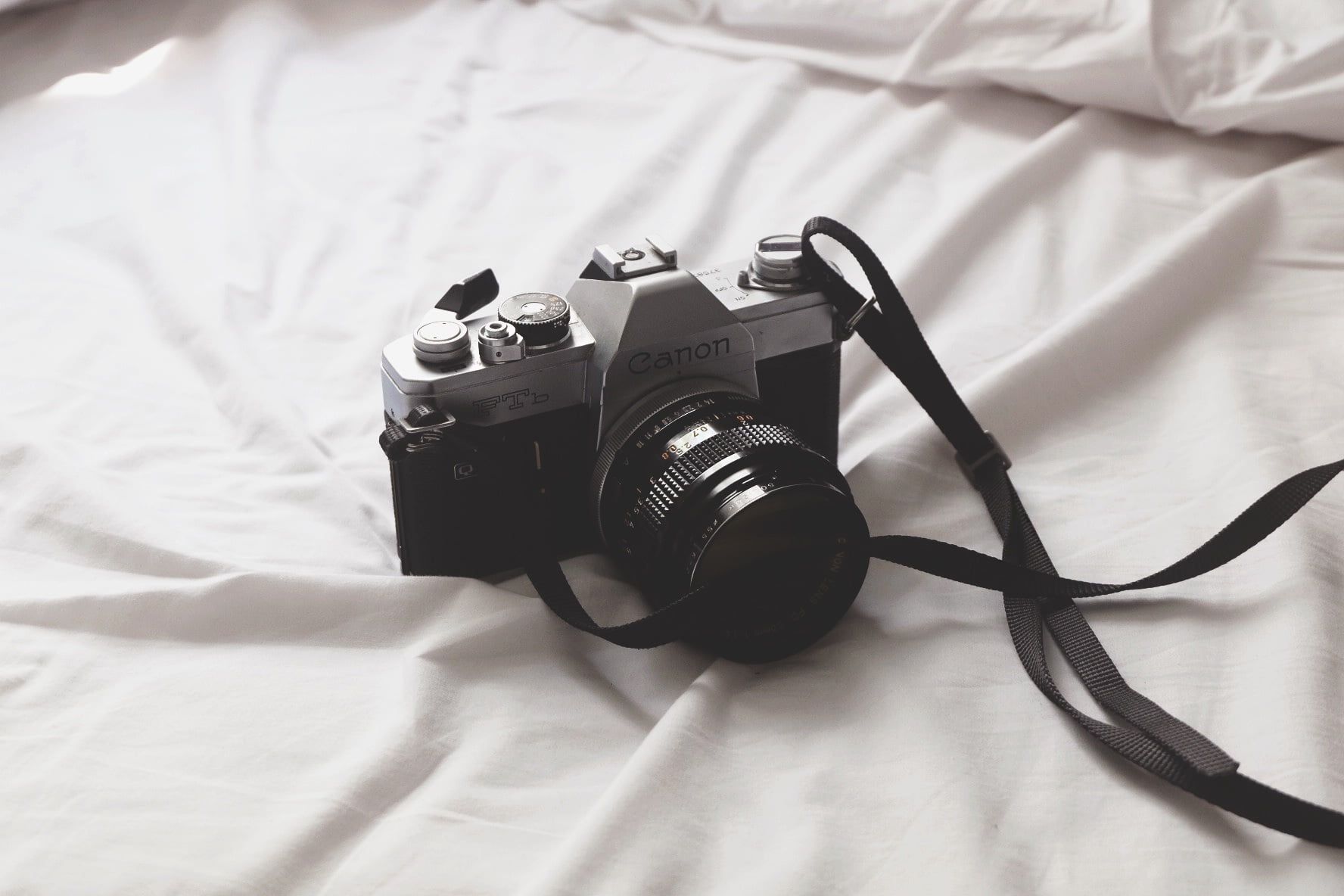 Camera on bed