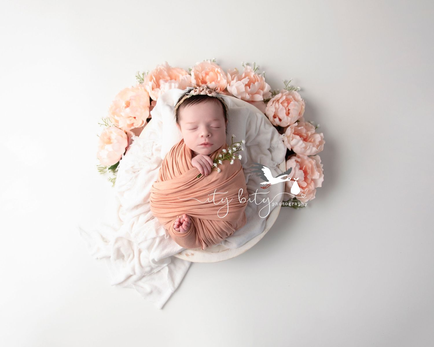 Baby Nora North Olmsted Newborn Photographer Wrapped