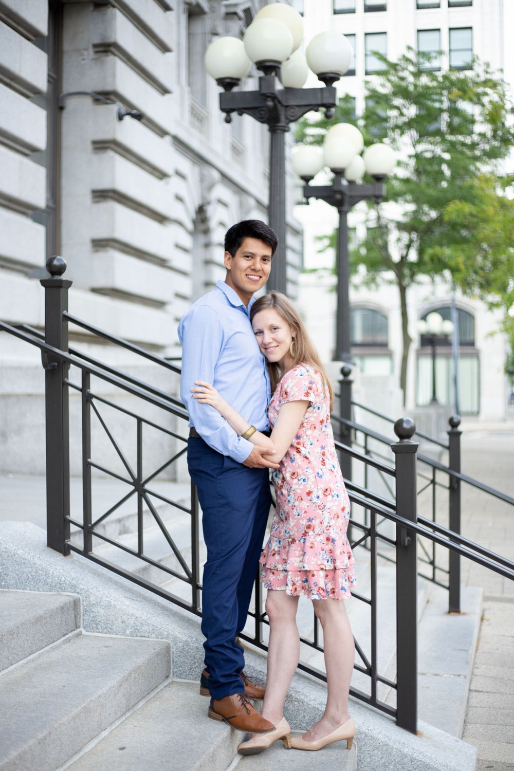 Couple photoshoot in downtown Youngstown, Ohio.