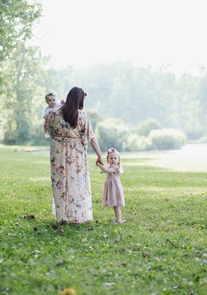 Grandma and me session at a pond.