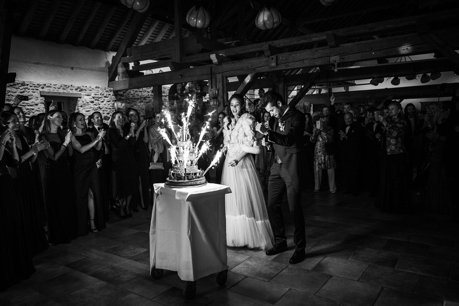 TLOOK photographe de mariage de style documentaire, aux portes des iris coupe du gâteau