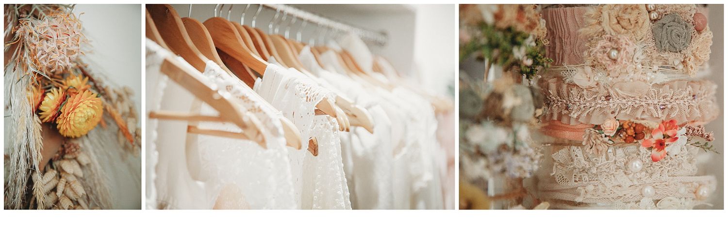 a collage of beautiful props and headbands for Stacey Lake Photography Studio