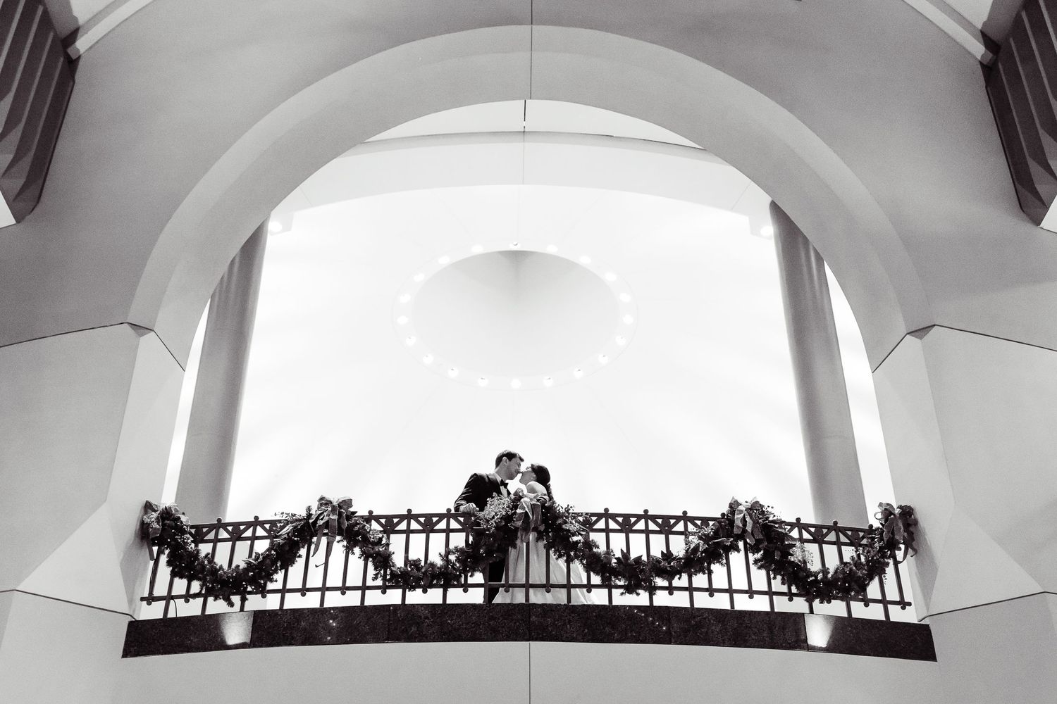 bride and groom just married wedding day downtown milwaukee riverwalk wisconsin wedding photographer racine photographer