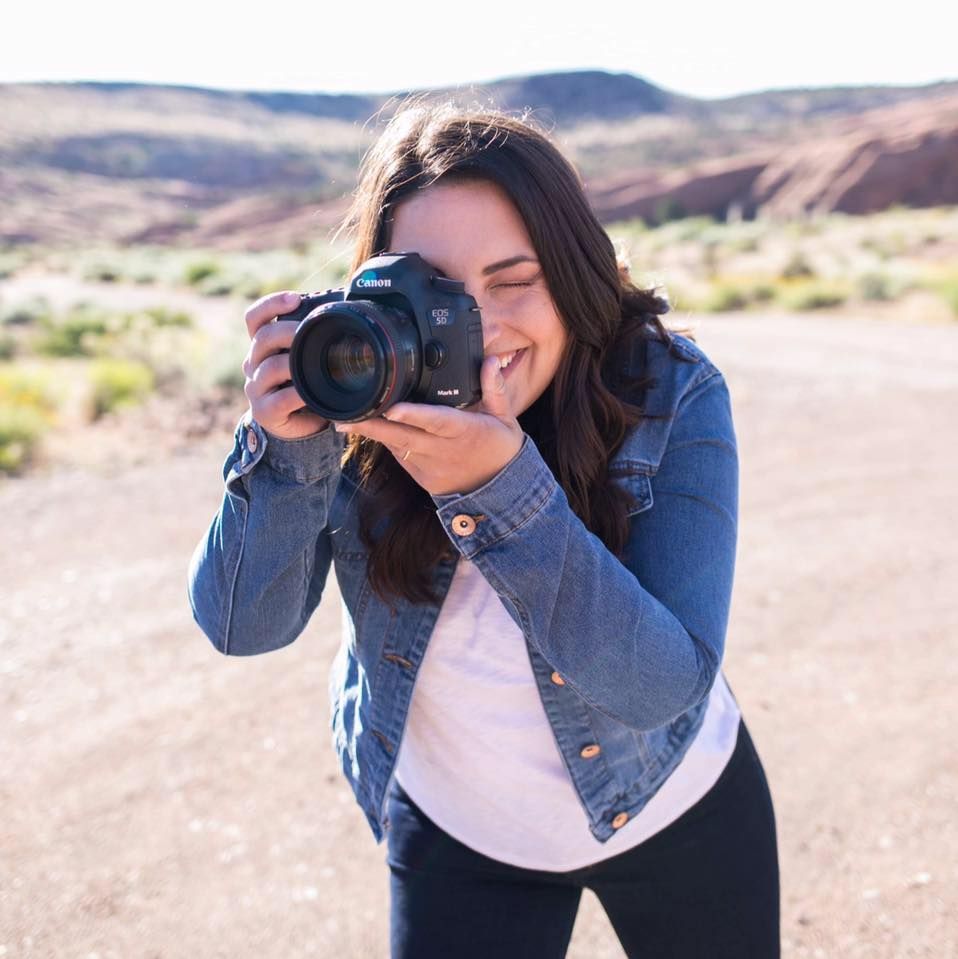 Photographer at a destination shoot in Utah