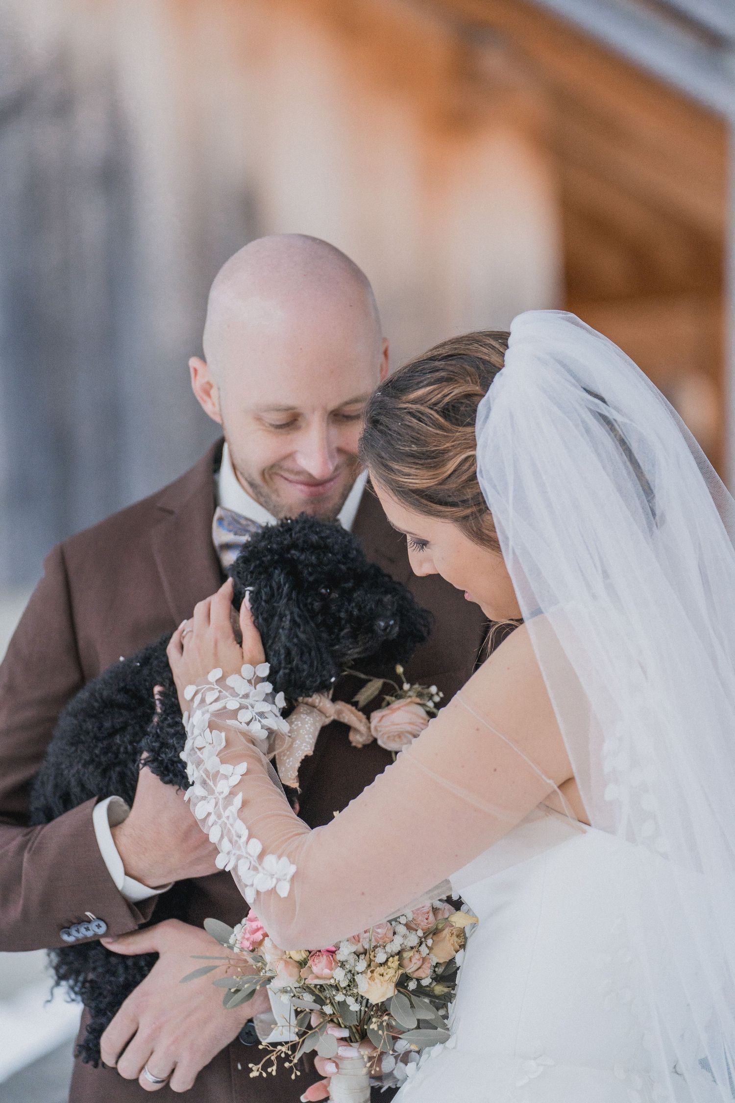 Mariage hivernal en Suisse