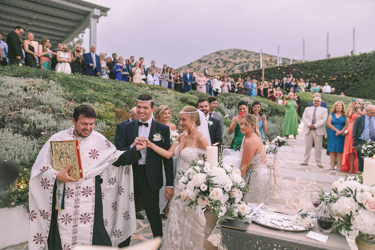 wedding photo on athens island riviera