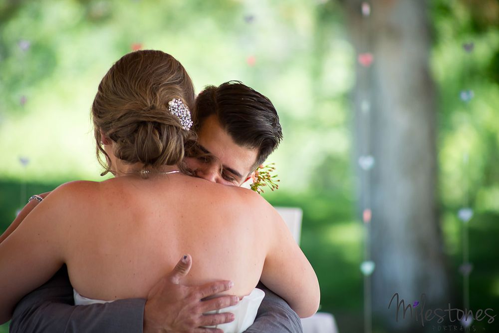 groom crying first look