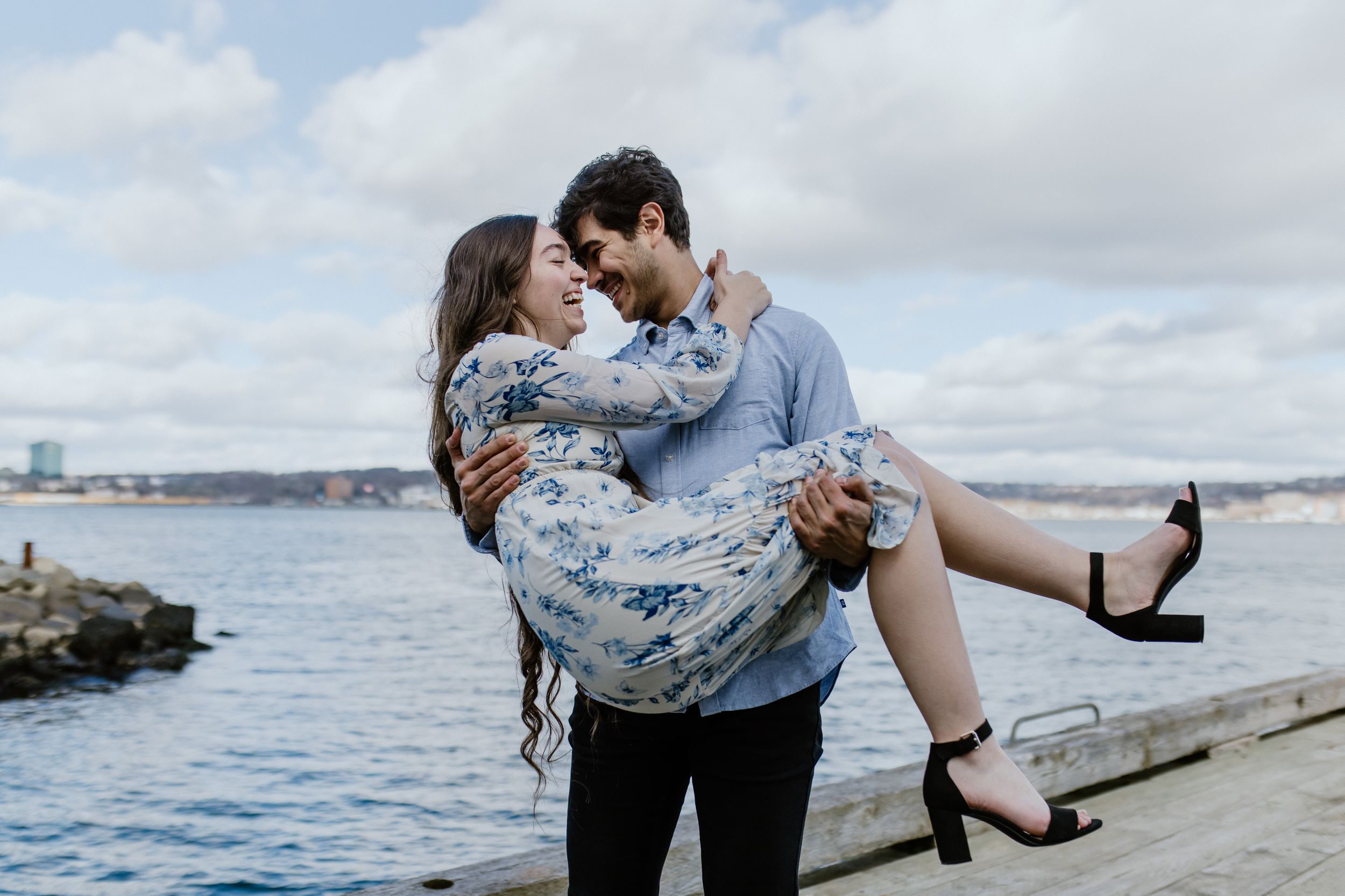 Downtown Halifax waterfront engagement session, Halifax Nova Scotia Canada
