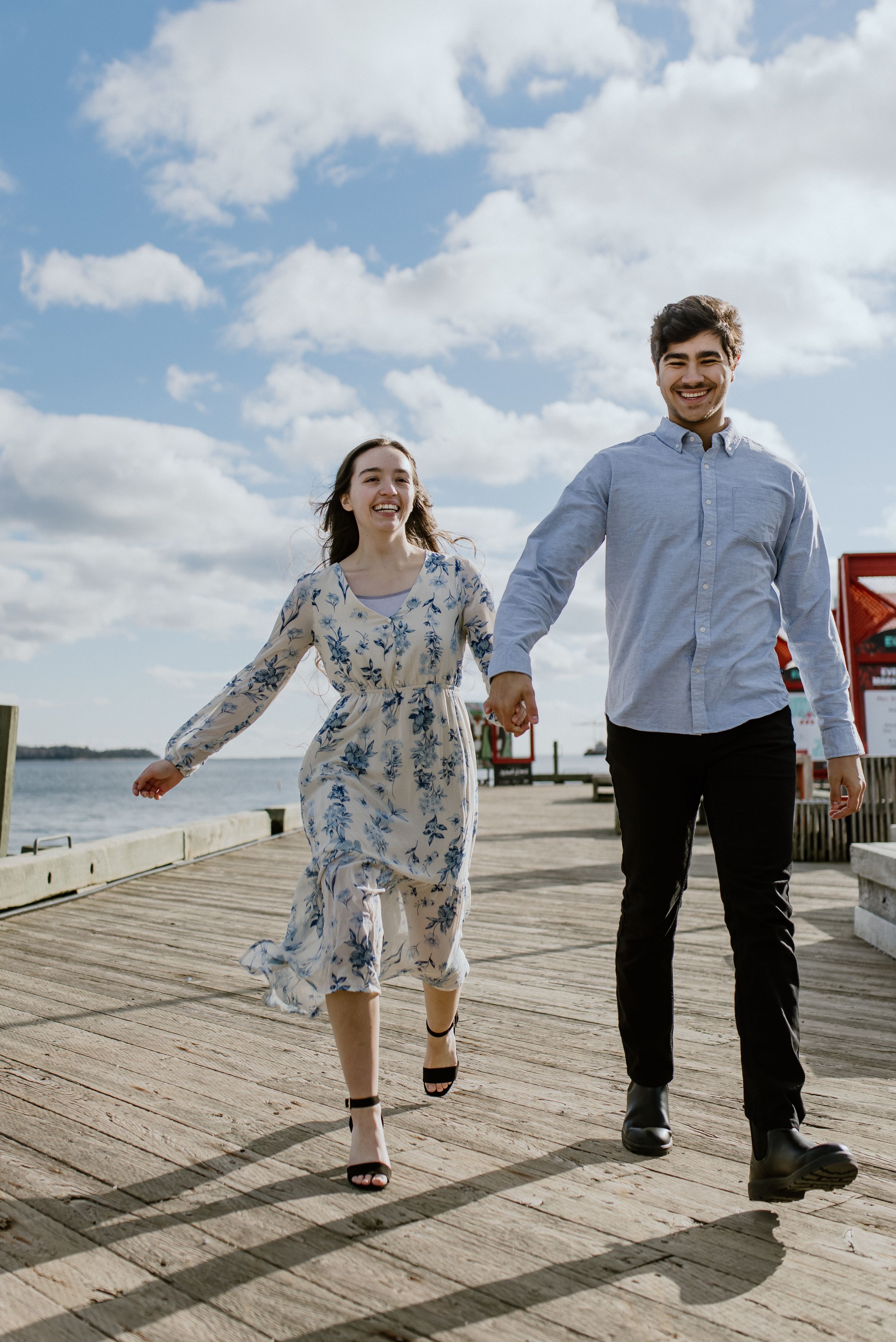 Downtown Halifax waterfront engagement session, Halifax Nova Scotia Canada