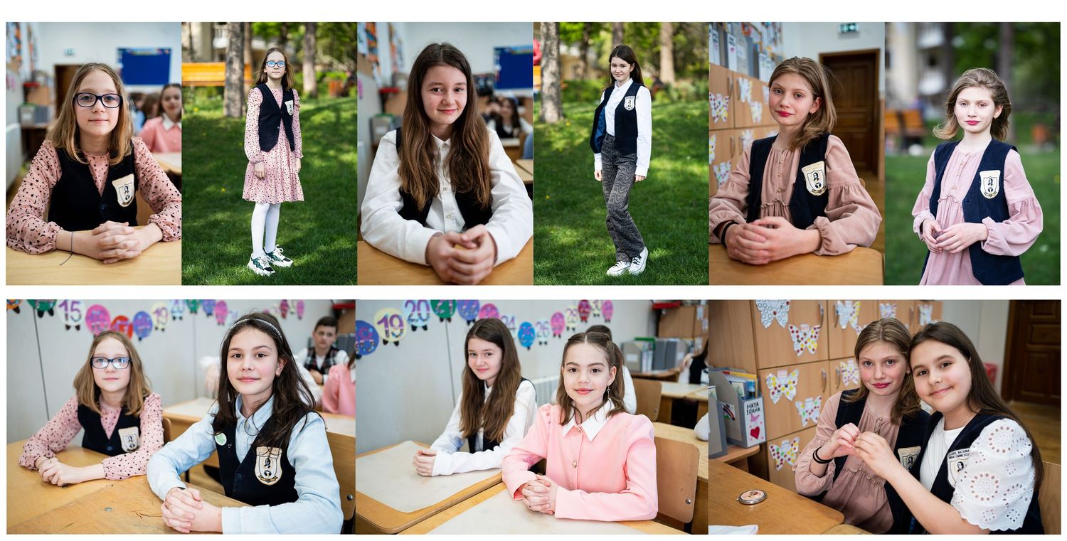 Collection of outdoor student portraits arranged in collage format.