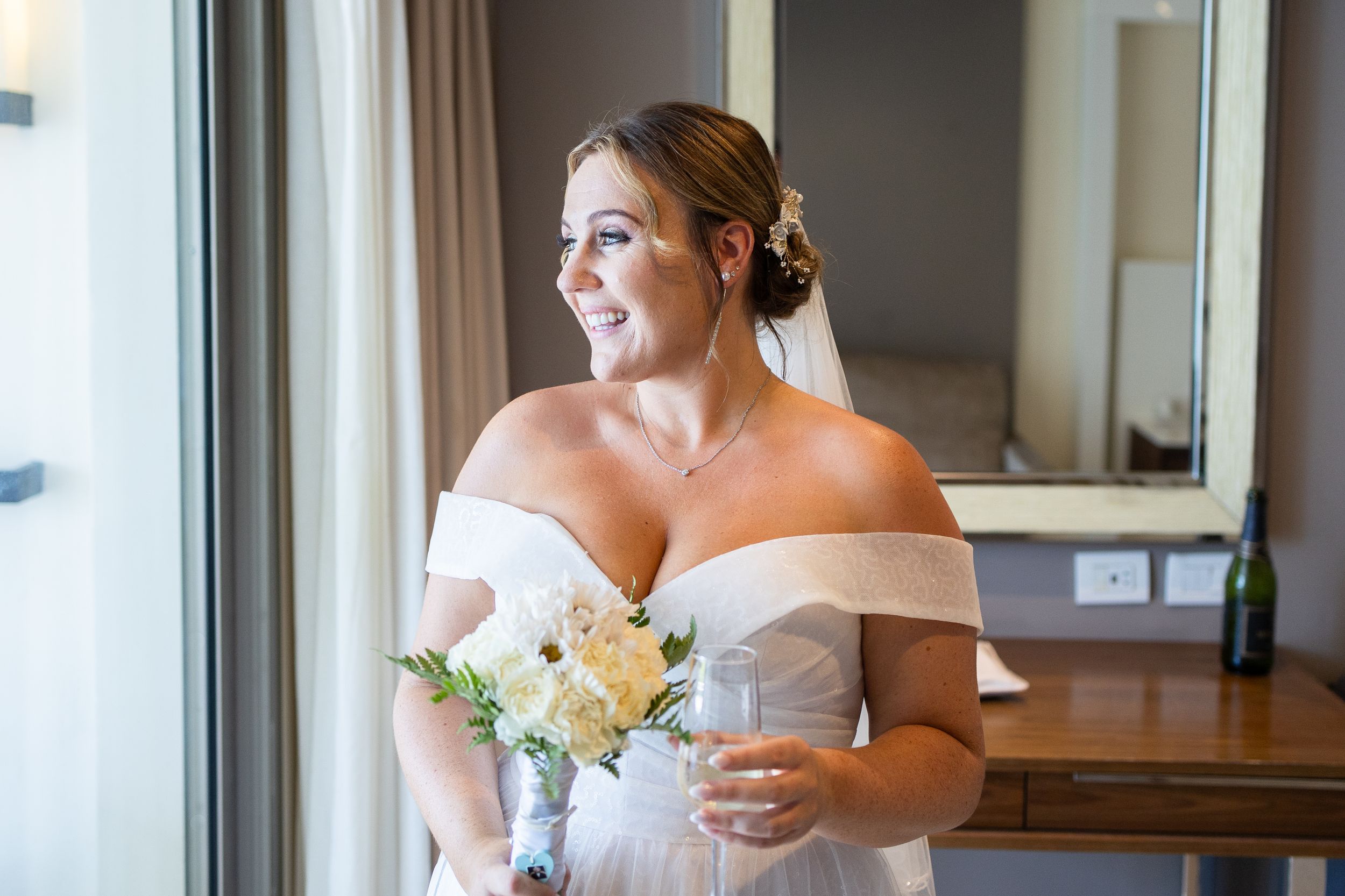 Bride with flowers