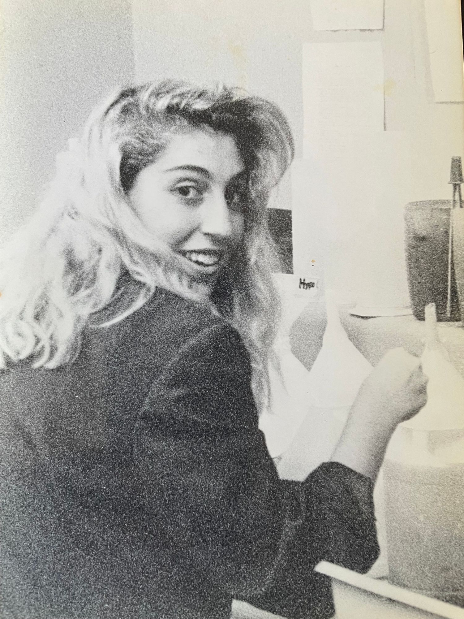 A picture of me in the film darkroom at Chabot College, Hayward CA.