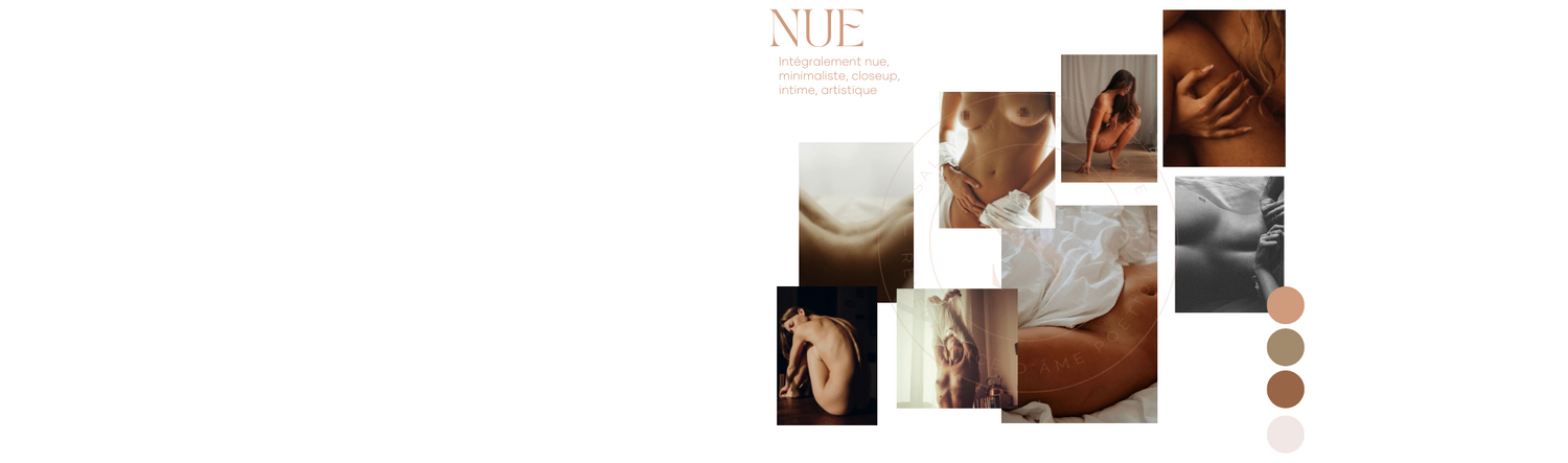Warm-toned photography collection showing artistic nude forms and details.