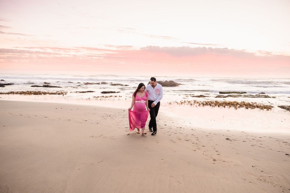couples maternity photoshoot in halfmoon bay, halfmoon bay portrait photographer