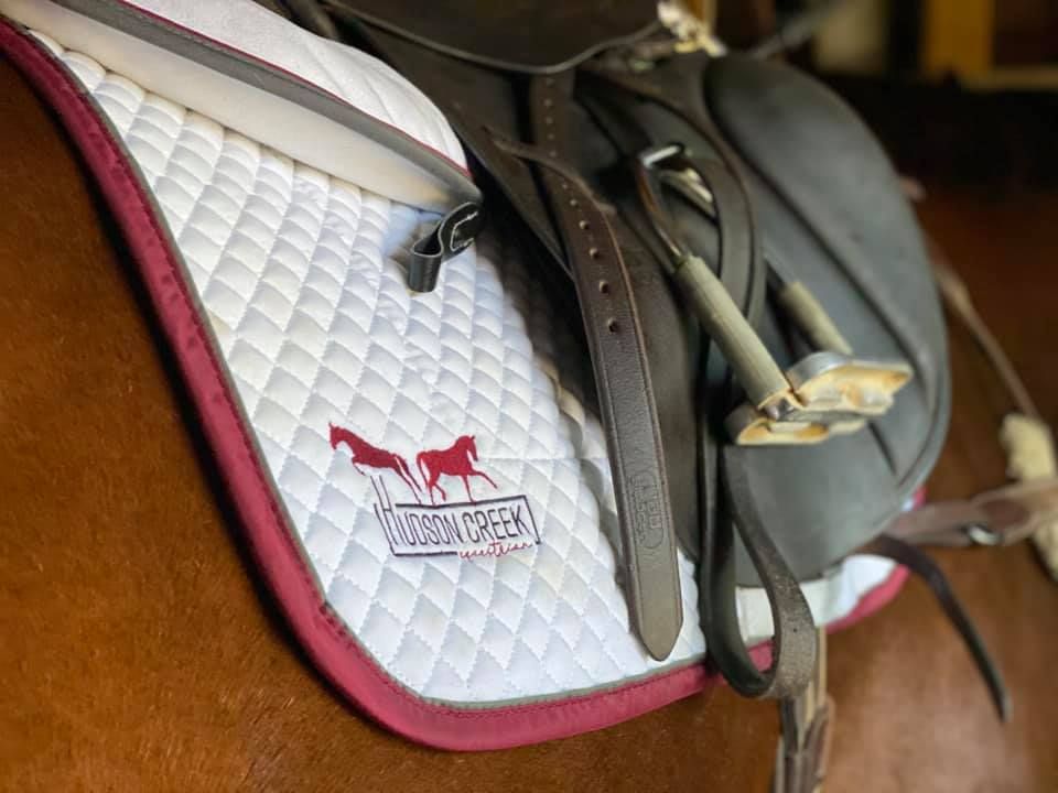 Hudson Creek Equestrian branded saddle pad