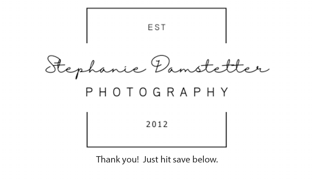Black and white photography business logo with established date and simple text layout.