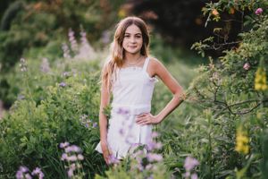 girl in garden