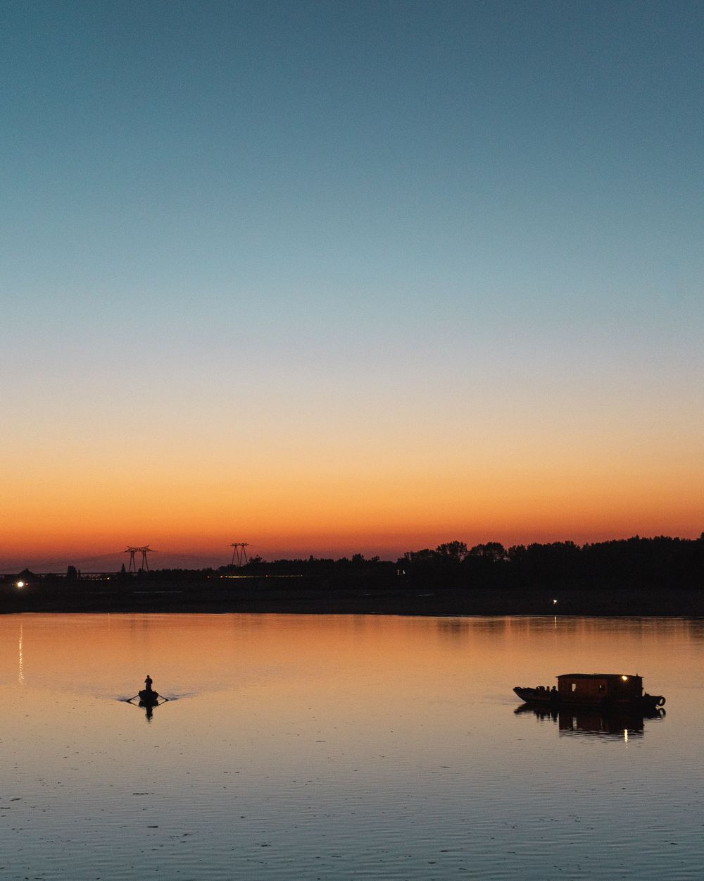 Couché de soleil sur la Loire